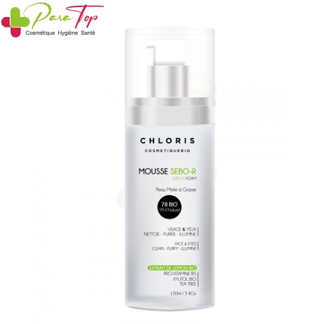 CHLORIS MOUSSE SEBO-R PEAUX MIXTES A GRASSE 150ML