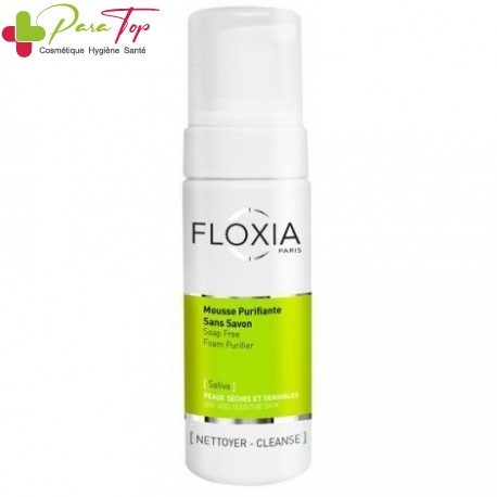 Floxia Sativa Mousse Nettoyante Purifiante Sans savon, 150 ml