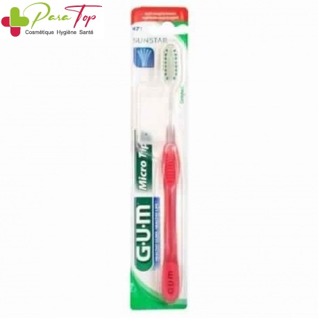 GUM Brosse à dents MicroTip souple compacte (471)